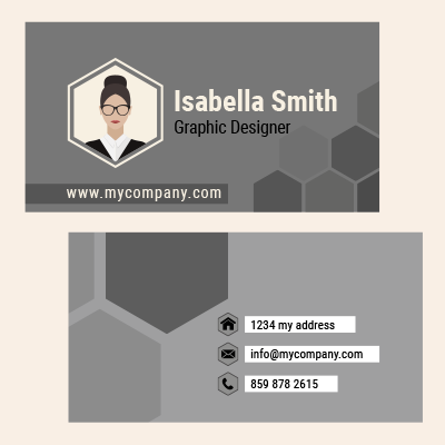 Business cards 500 units credit card size